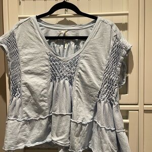 Anthropologie Light Blue Women's Top